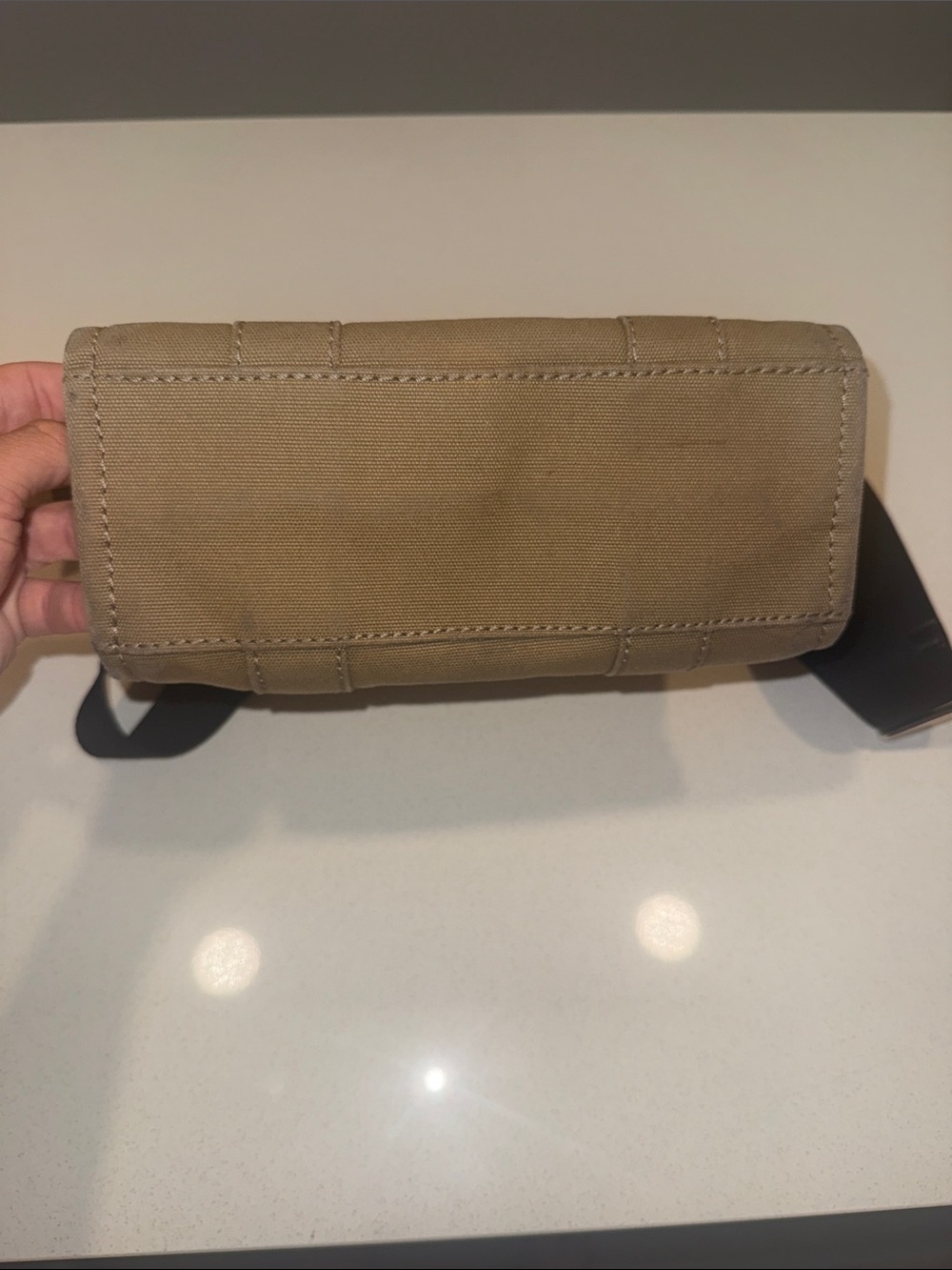 Marc Jacobs Olive Green Mini Tote Bag with Logo Print - Picture 5 of 7
